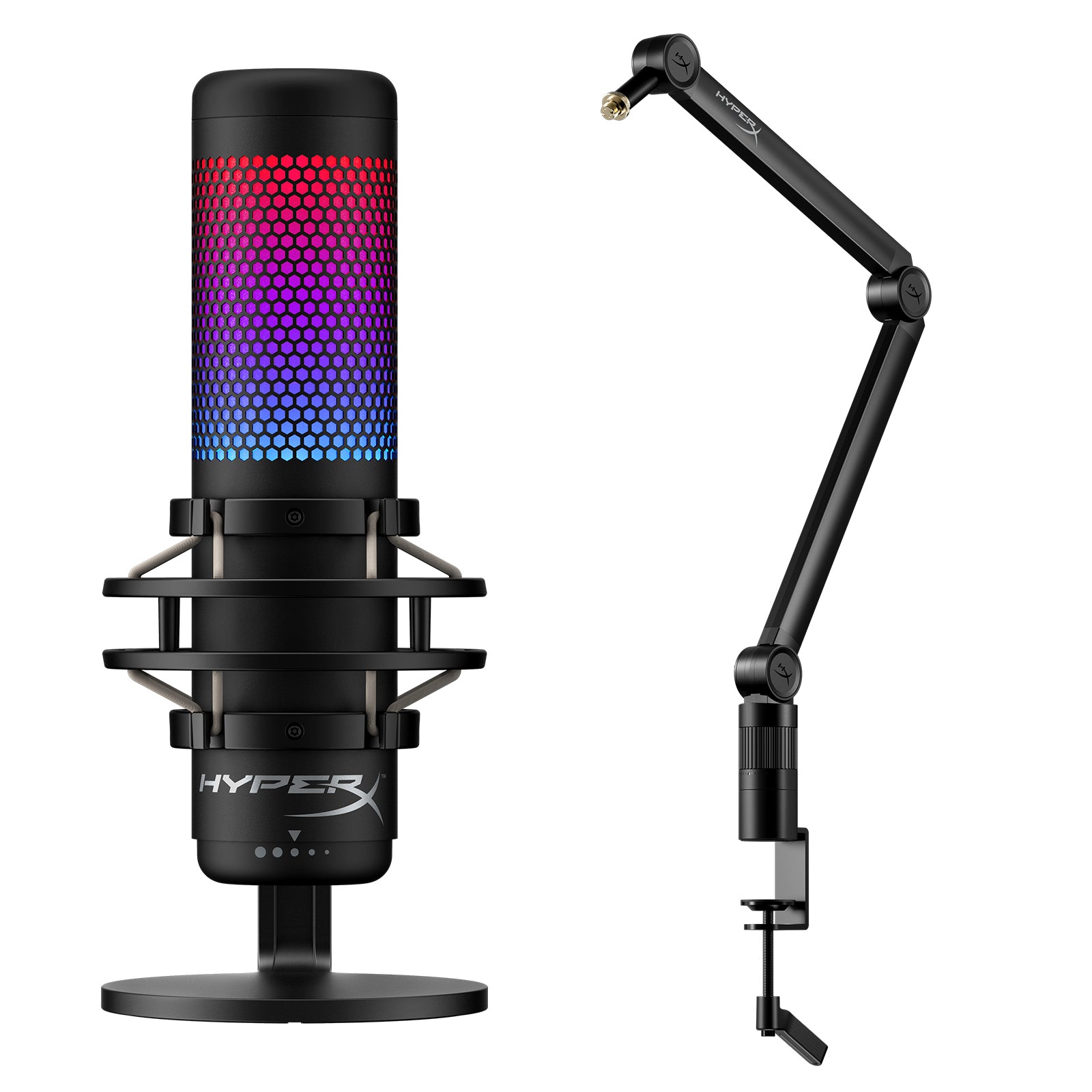 HyperX Bundle QuadCast S Microphone, Caster Arm – HyperX CA