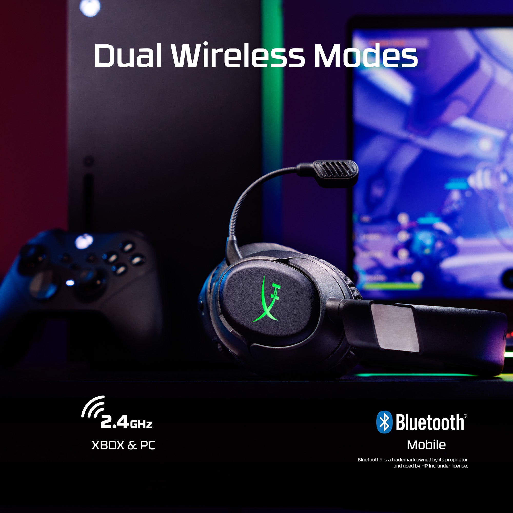 HyperX CloudX Flight 2 - Wireless Gaming Headset (Black) - Xbox - 01