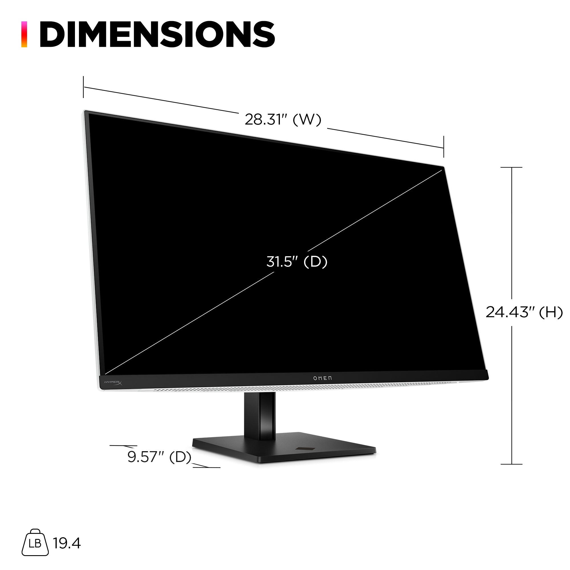 OMEN Transcend 31.5 inch UHD 240Hz OLED Gaming Monitor  - OMEN Transcend 32