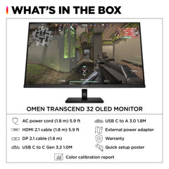 OMEN Transcend 31.5 inch UHD 240Hz OLED Gaming Monitor  - OMEN Transcend 32