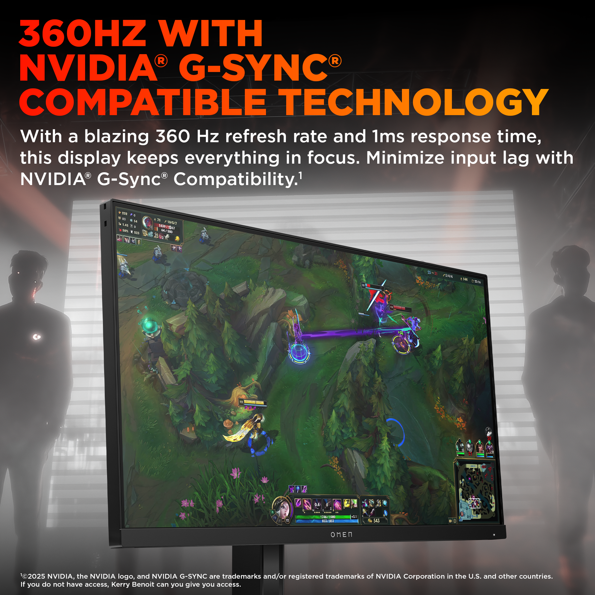 OMEN 24.5inch FHD 360Hz Gaming Monitor - OMEN 25 - 01
