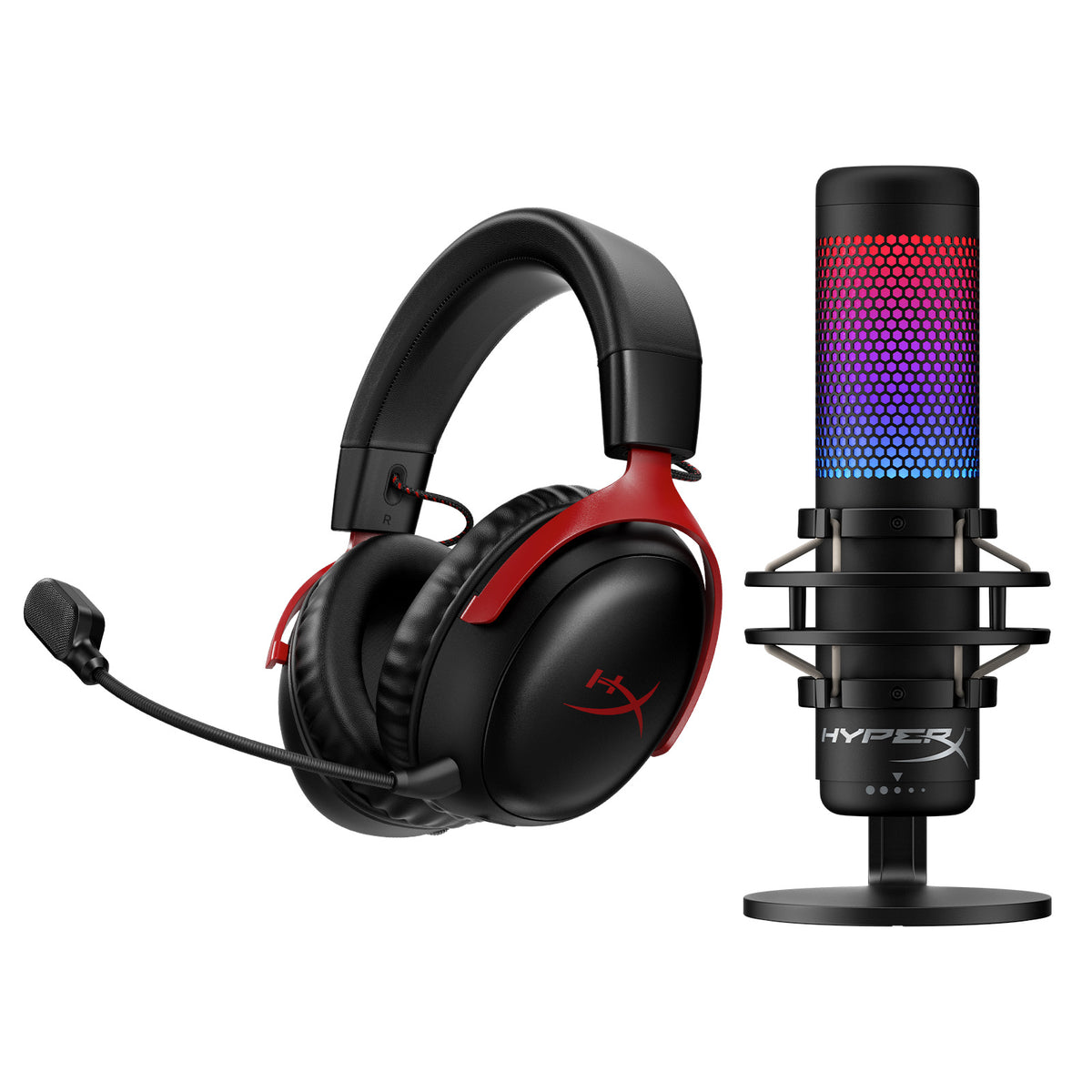 Pack HyperX : casque sans fil Cloud III et microphone QuadCast S