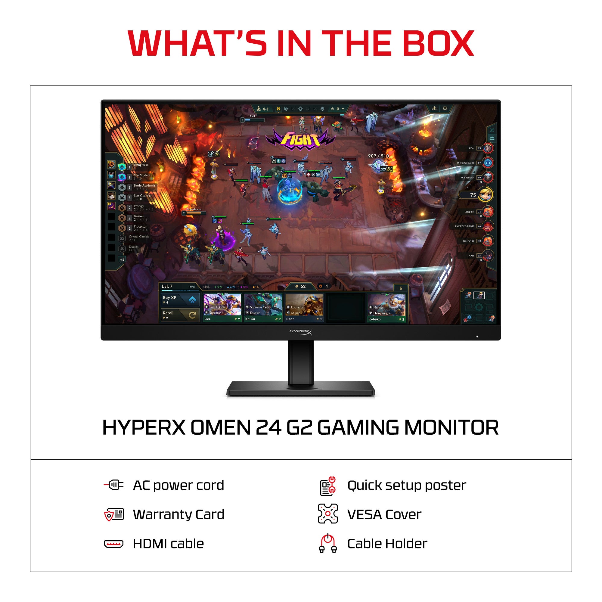 Hyperx Monitor Visuals HyperX OMEN 23.8 inch FHD 180Hz Gaming Monitor - OMEN 24 G2 – HyperX CA