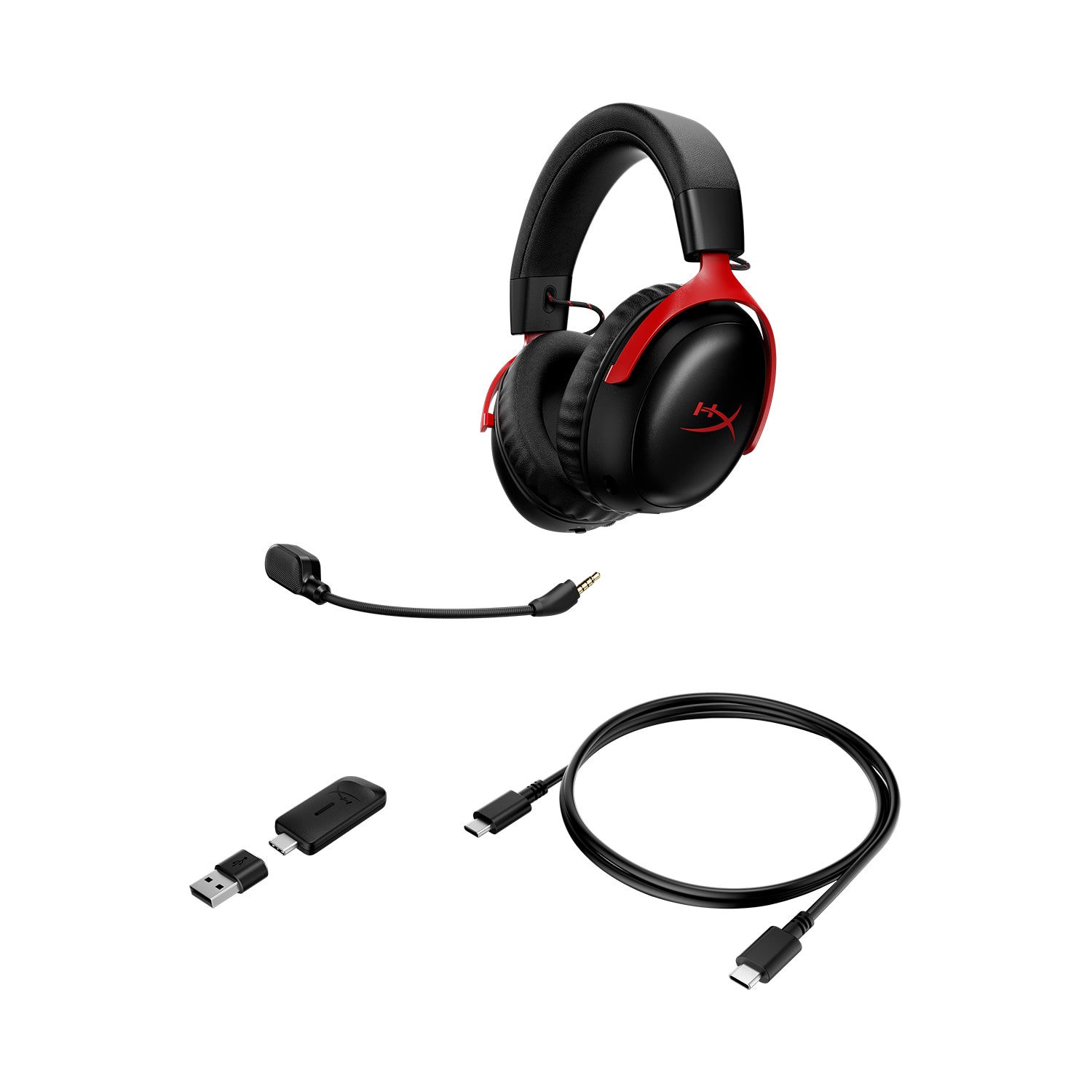 HyperX Cloud III S Wireless - Gaming Headset (Black-Red) - 08