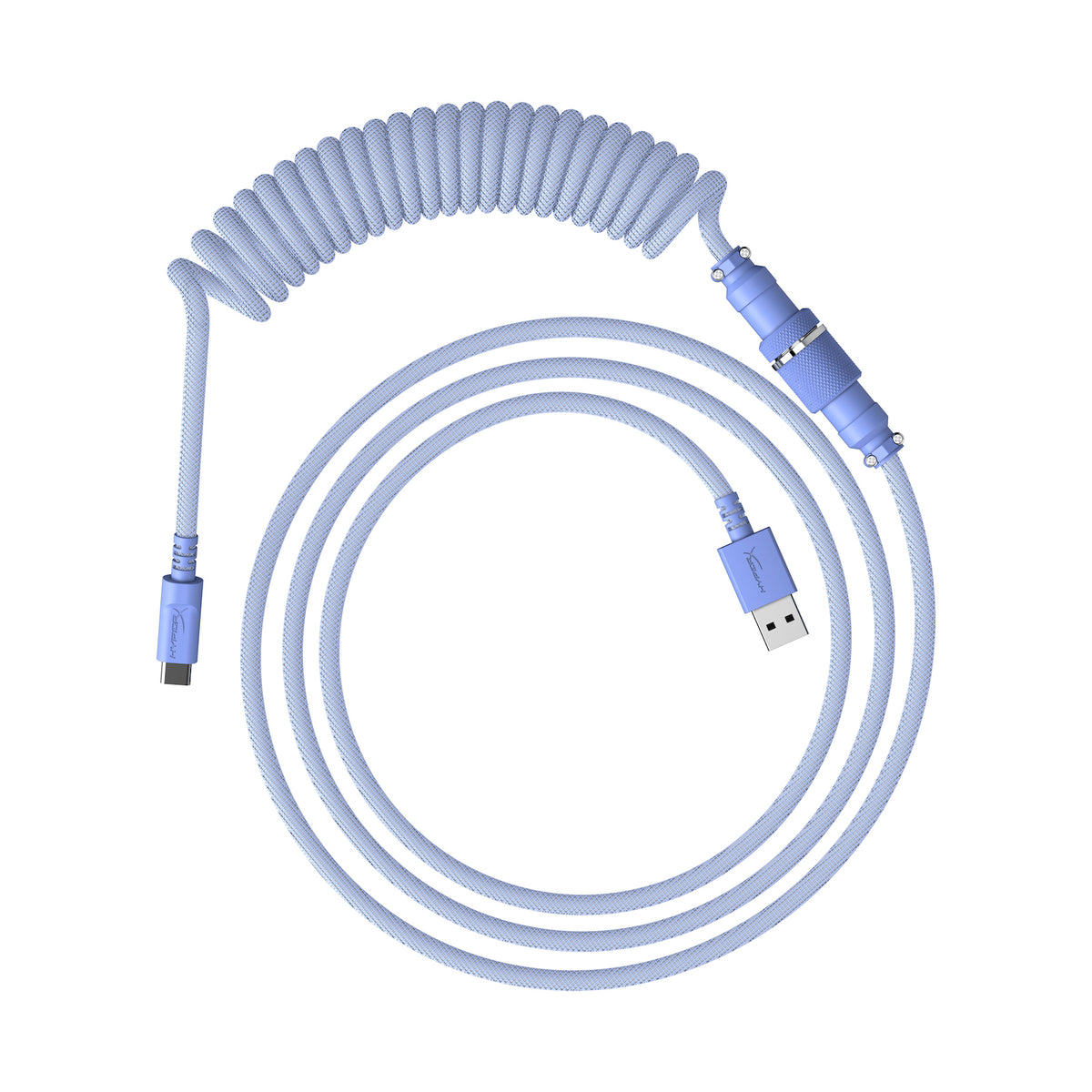 HyperX USB-C Coiled Cable Light Blue-White