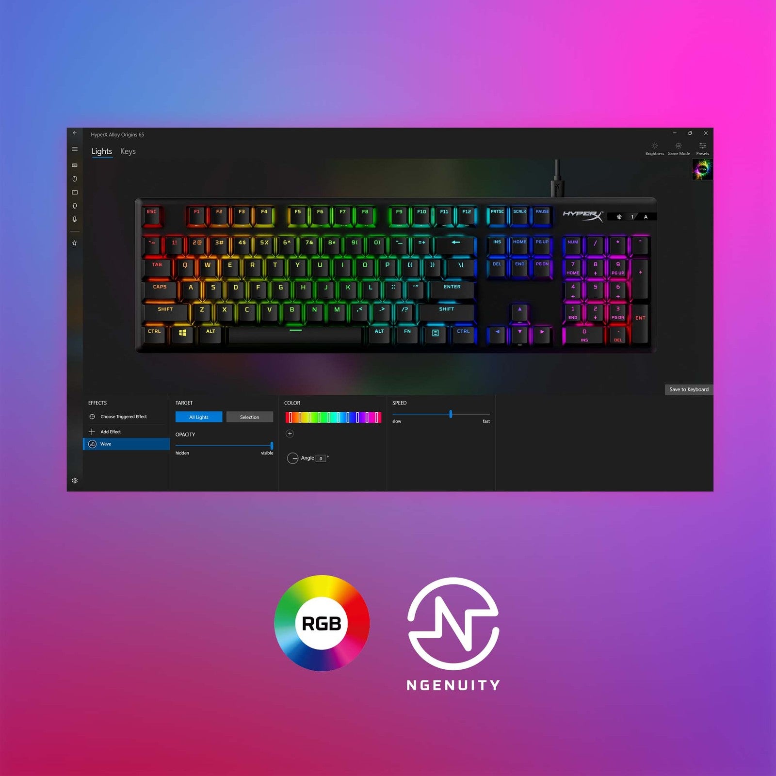Personnalisation avancée à l'aide du logiciel HyperX NGENUITY