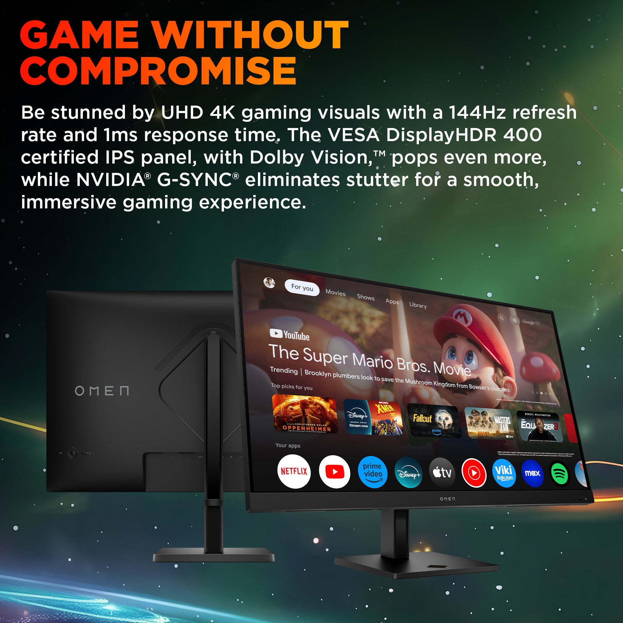 OMEN by HP 31.5 inch UHD 144Hz Smart Gaming Monitor  - OMEN 32x - 02