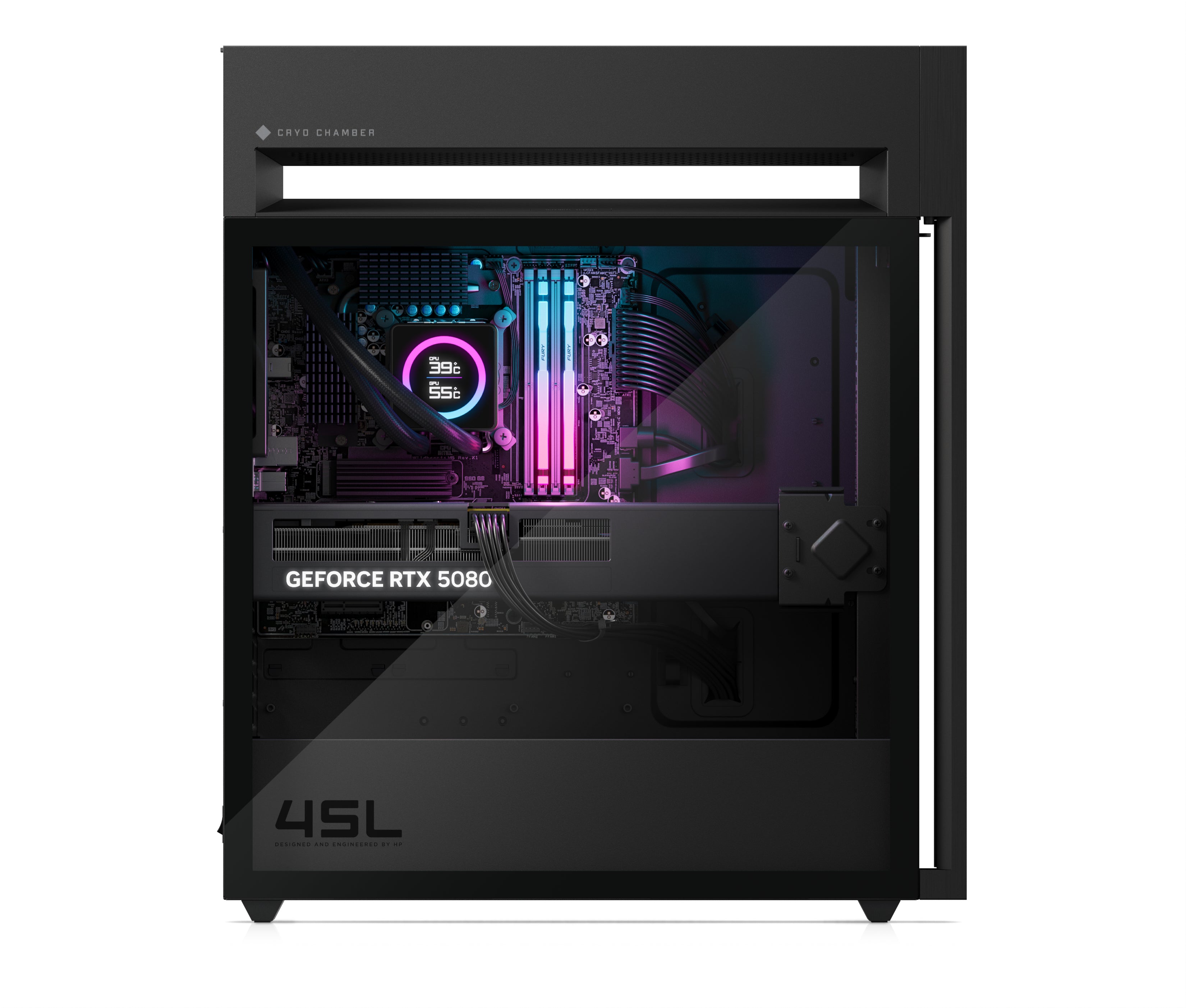 OMEN by HP 45L Gaming Desktop GT22-3019, Windows 11 Home, Intel® Core™ Ultra 7, 32GB RAM, 2TB SSD, NVIDIA® GeForce RTX™ 5080, Black