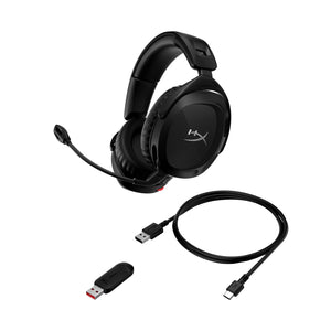 HyperX Cloud Stinger 2 Wireless Headset Showing Accessories Including Cable