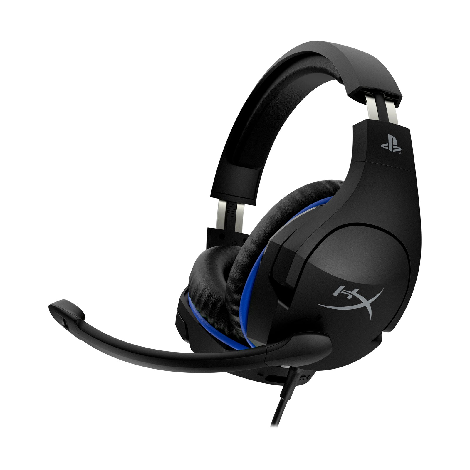 HyperX Cloud Stinger Gaming Headset for PS4/PS5 Front View, with the frame extended