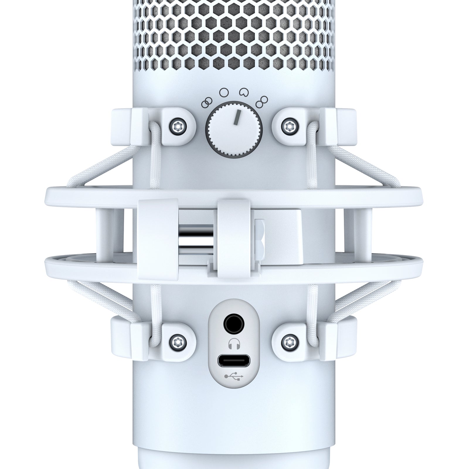 HyperX Quadcast S Microphone White Showing Back Features
